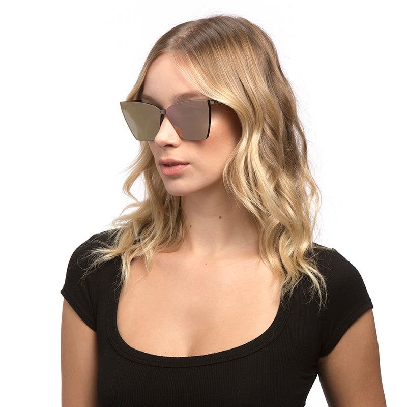 GOLDIE - HIMALAYAN TORTOISE + TAUPE MIRROR SUNGLASSES sold by Diff Eyewear product image thumbnail 5