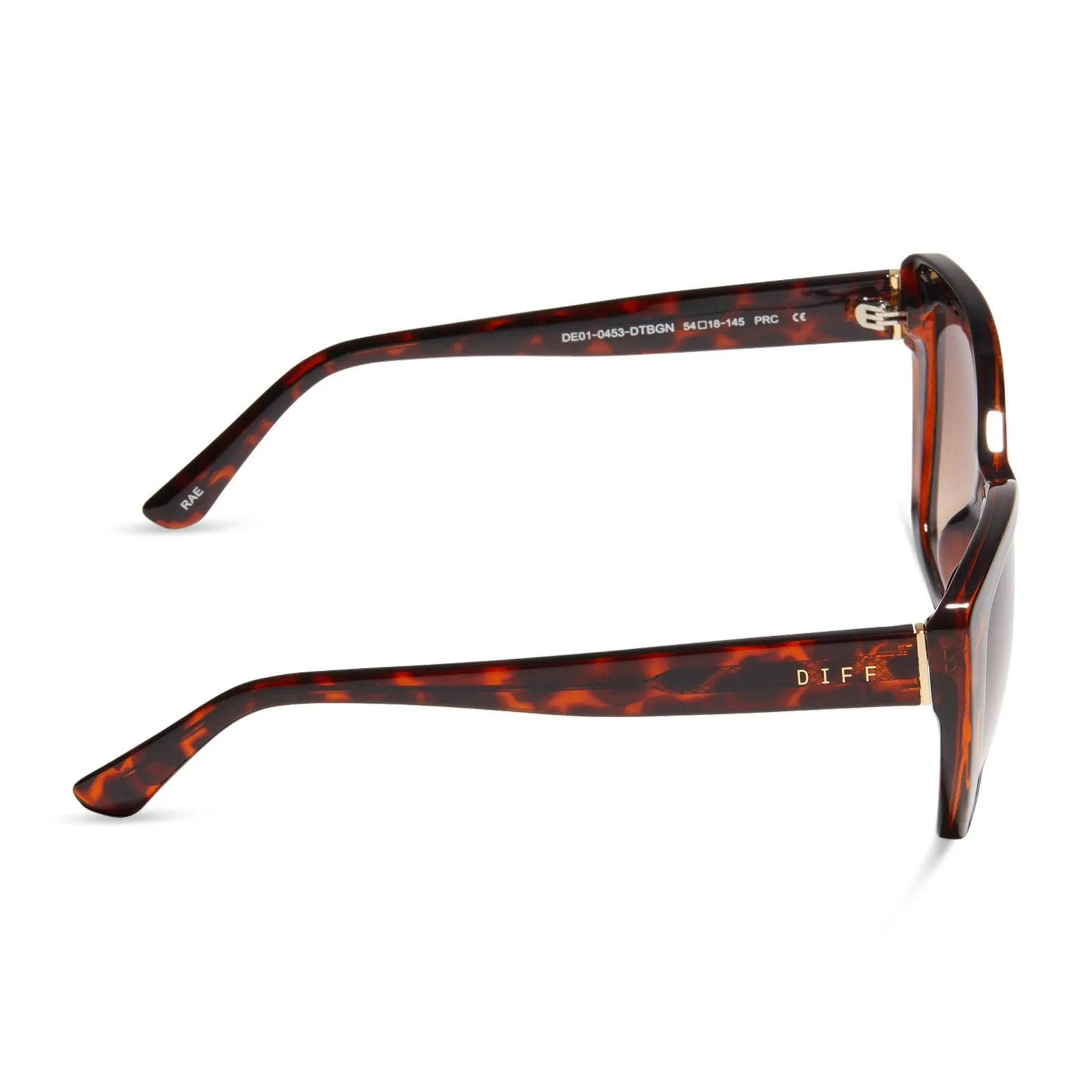 RAE - DARK TORTOISE + BROWN GRADIENT SUNGLASSES sold by Diff Eyewear product image thumbnail 3
