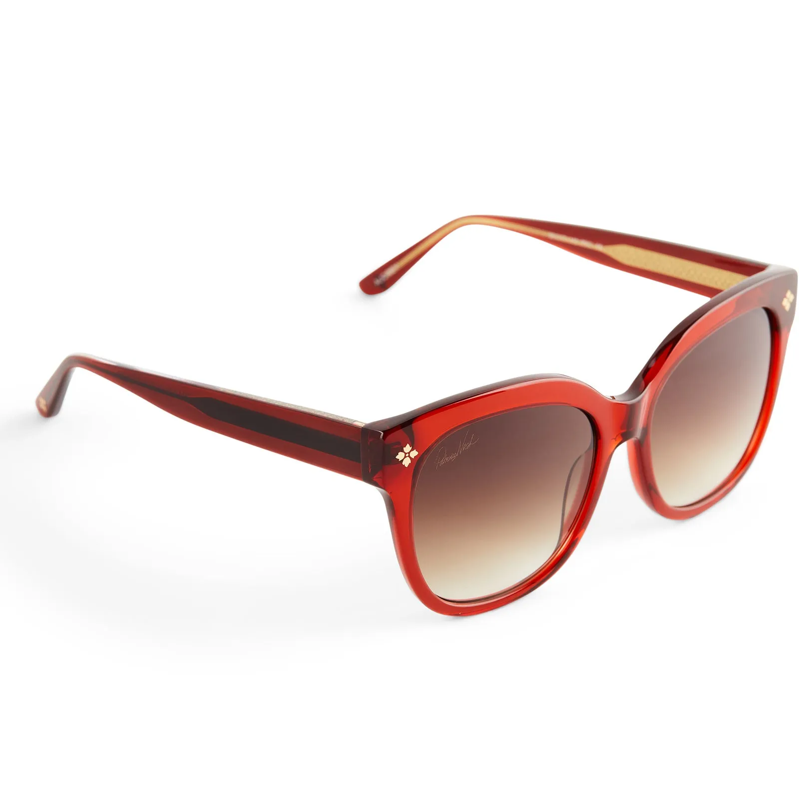 PATRICIA NASH - AUDREY + CAMPARI CRYSTAL + DARK BROWN TO CLEAR SHARP GRADIENT SUNGLASSES sold by Diff Eyewear product image thumbnail 5