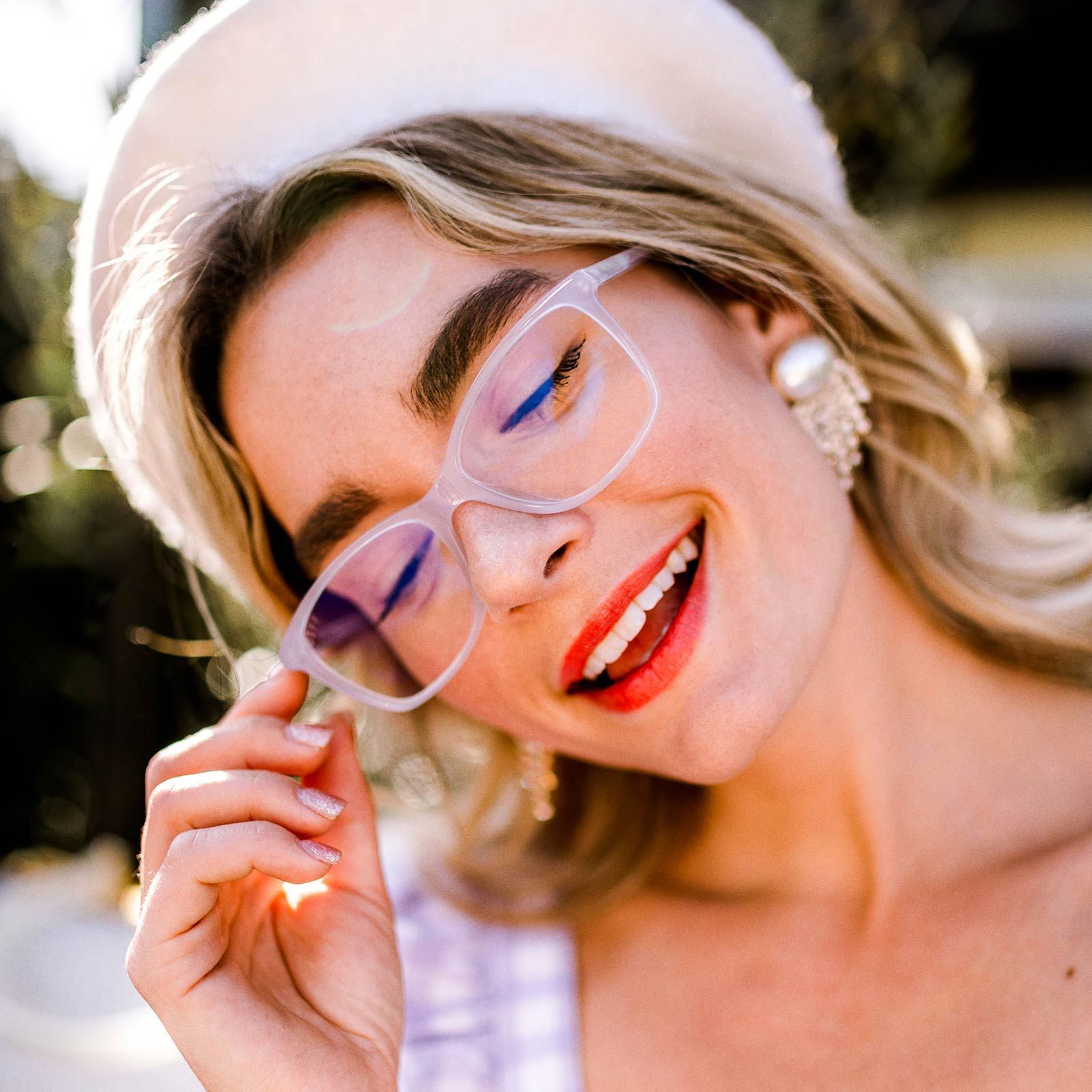 EVE - MAUVE CRYSTAL + BLUE LIGHT TECHNOLOGY GLASSES sold by Diff Eyewear product image thumbnail 4