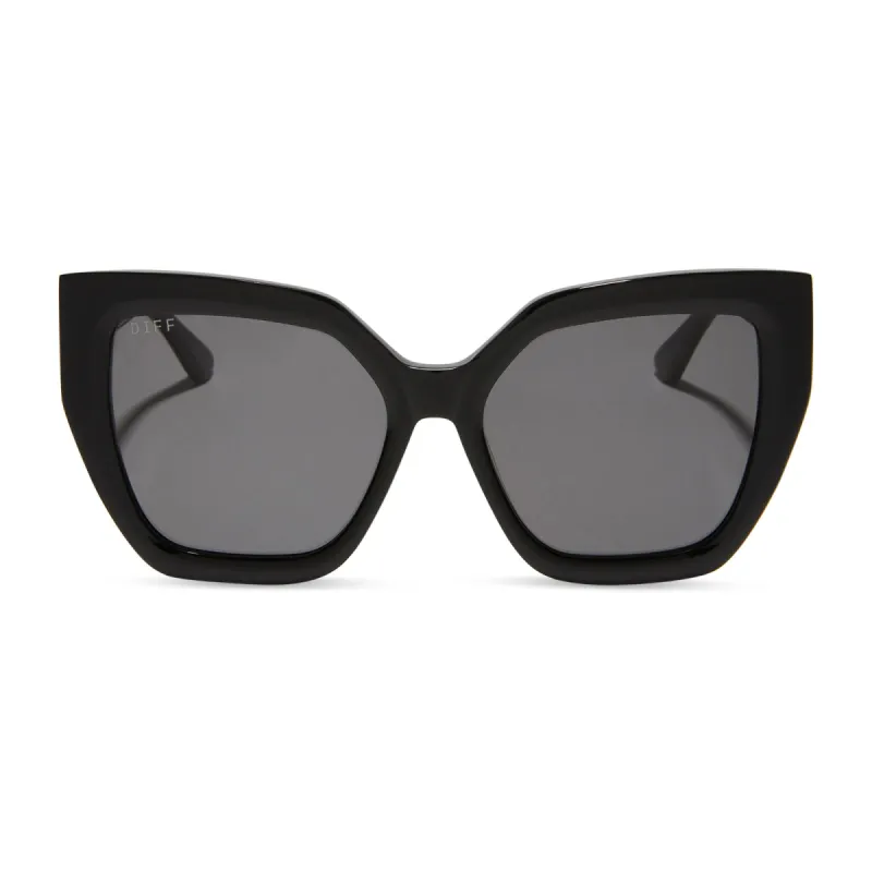 BLAIRE - BLACK + GREY + POLARIZED SUNGLASSES sold by Diff Eyewear