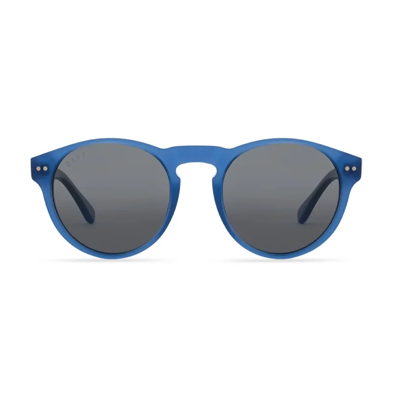 CODY - AEGEAN BLUE CRYSTAL + GREY MIRROR POLARIZED SUNGLASSES sold by Diff Eyewear