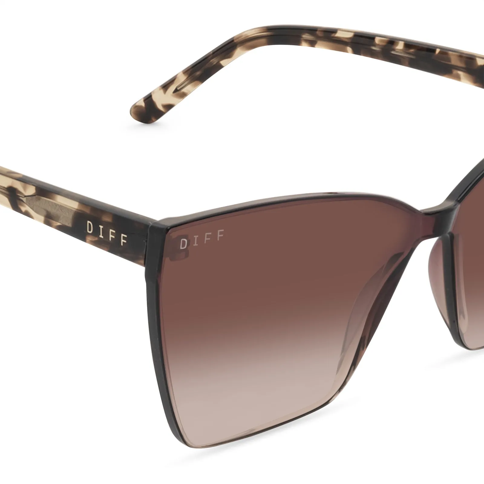 GOLDIE - ESPRESSO TORTOISE + BROWN GRADIENT SUNGLASSES sold by Diff Eyewear product image thumbnail 4