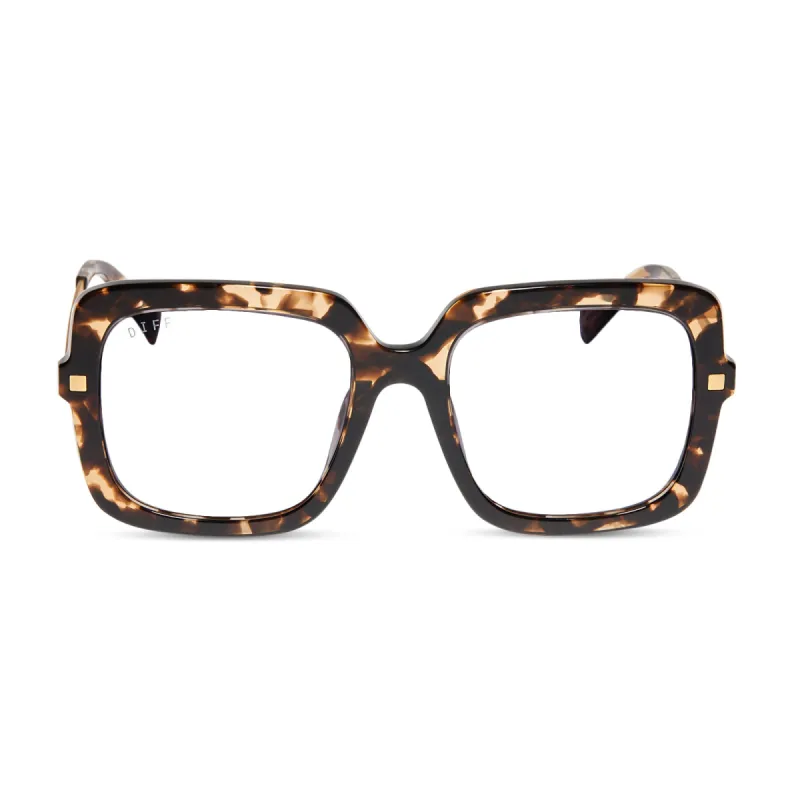 SANDRA - ESPRESSO TORTOISE + PRESCRIPTION GLASSES sold by Diff Eyewear