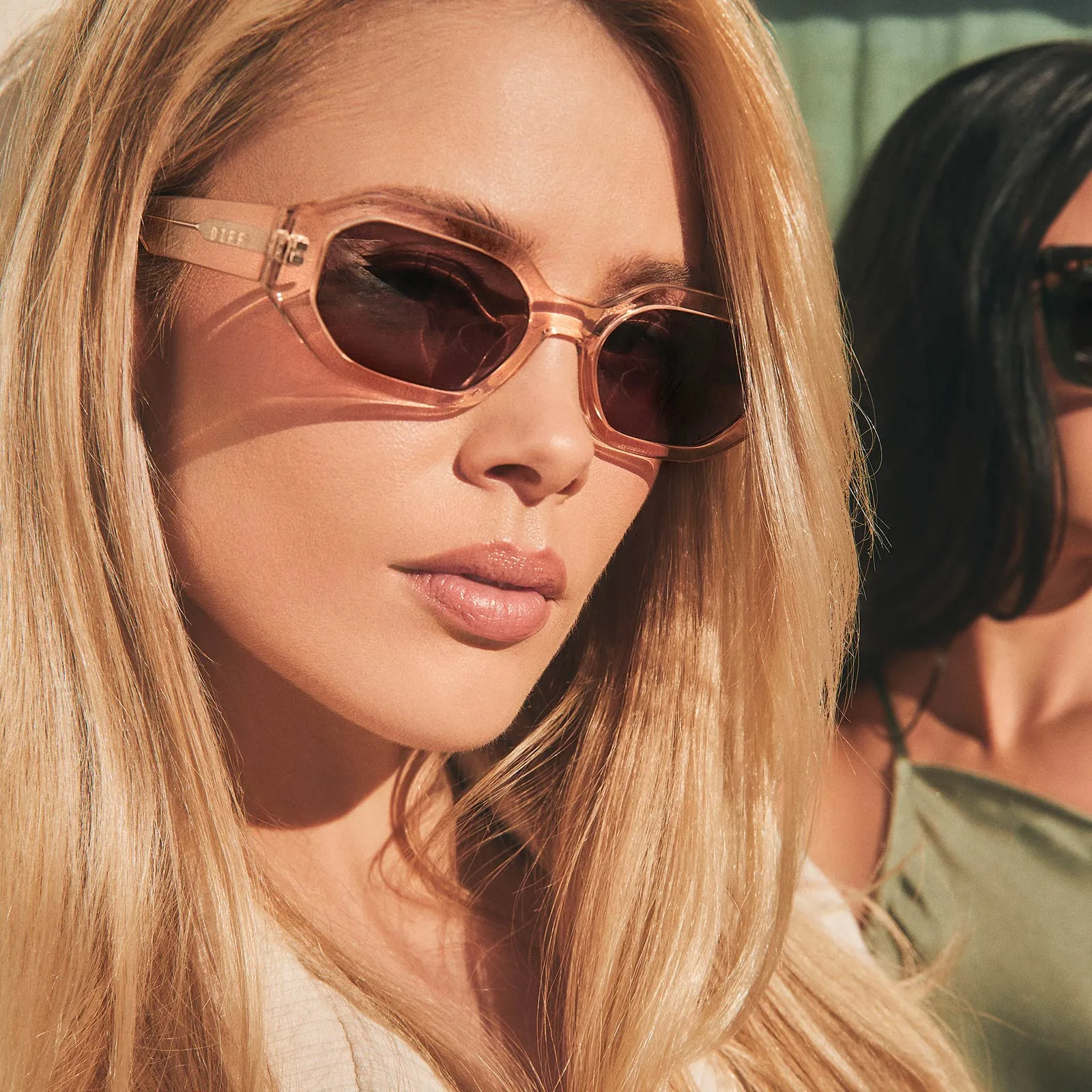 ALLEGRA - VINTAGE ROSE CRYSTAL + BROWN SUNGLASSES sold by Diff Eyewear product image thumbnail 5