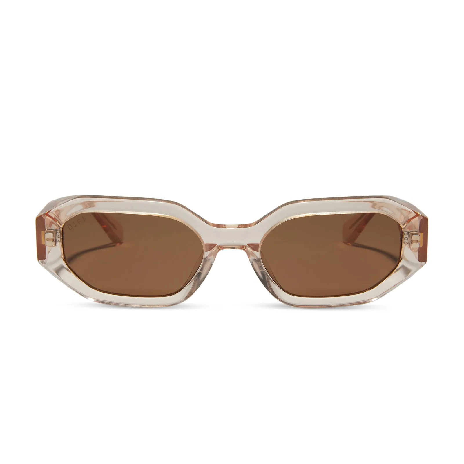 ALLEGRA - VINTAGE ROSE CRYSTAL + BROWN SUNGLASSES sold by Diff Eyewear