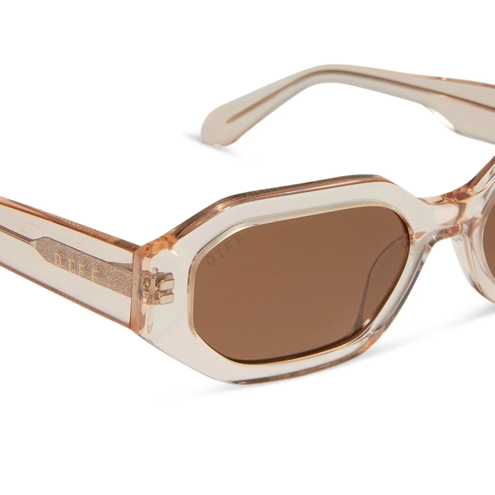 ALLEGRA - VINTAGE ROSE CRYSTAL + BROWN SUNGLASSES sold by Diff Eyewear product image thumbnail 4