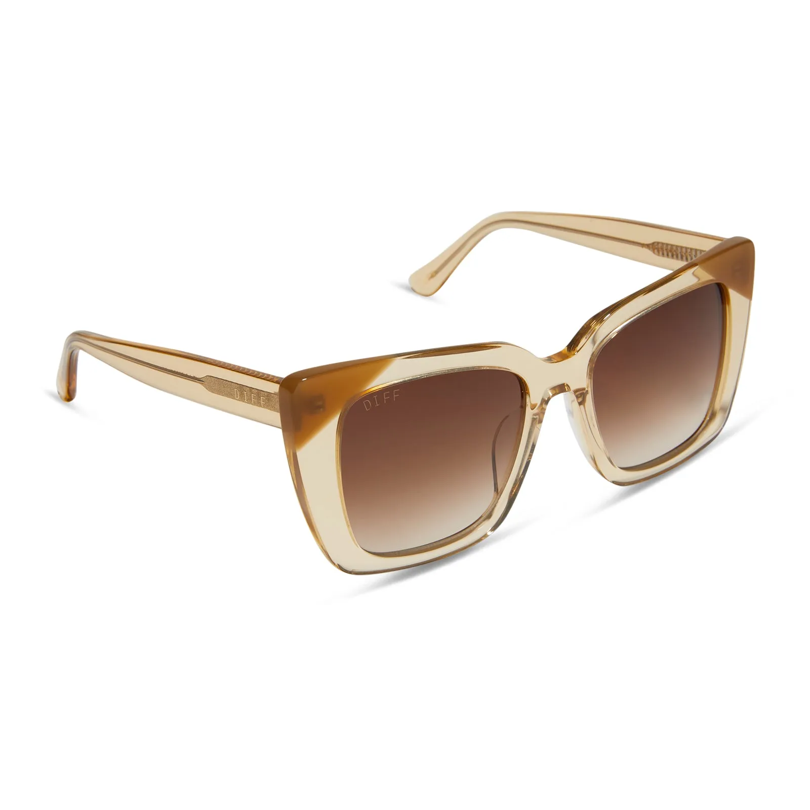 LIZZY - HONEY CRYSTAL + BROWN GRADIENT SUNGLASSES sold by Diff Eyewear product image thumbnail 2