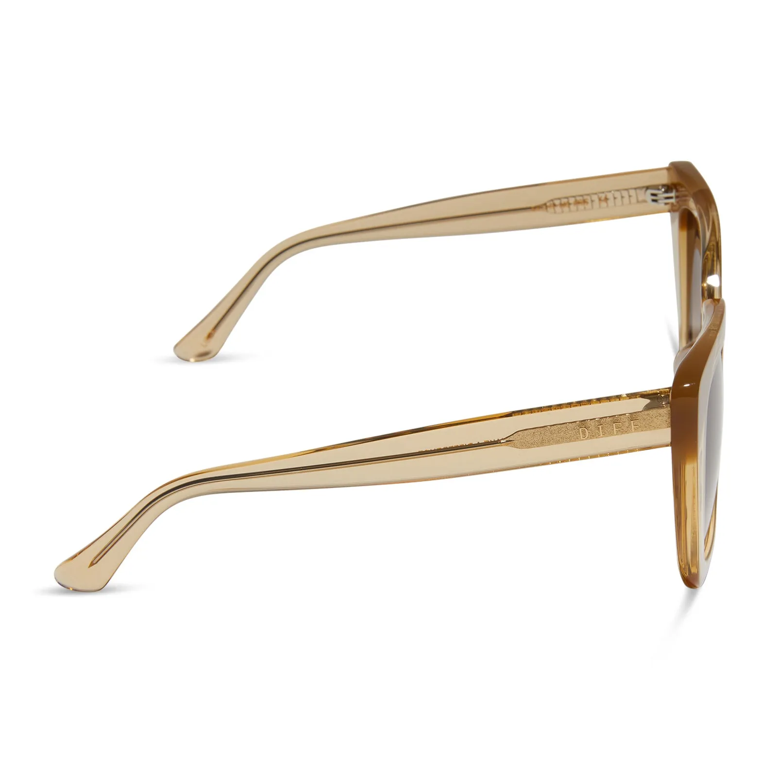 LIZZY - HONEY CRYSTAL + BROWN GRADIENT SUNGLASSES sold by Diff Eyewear product image thumbnail 3