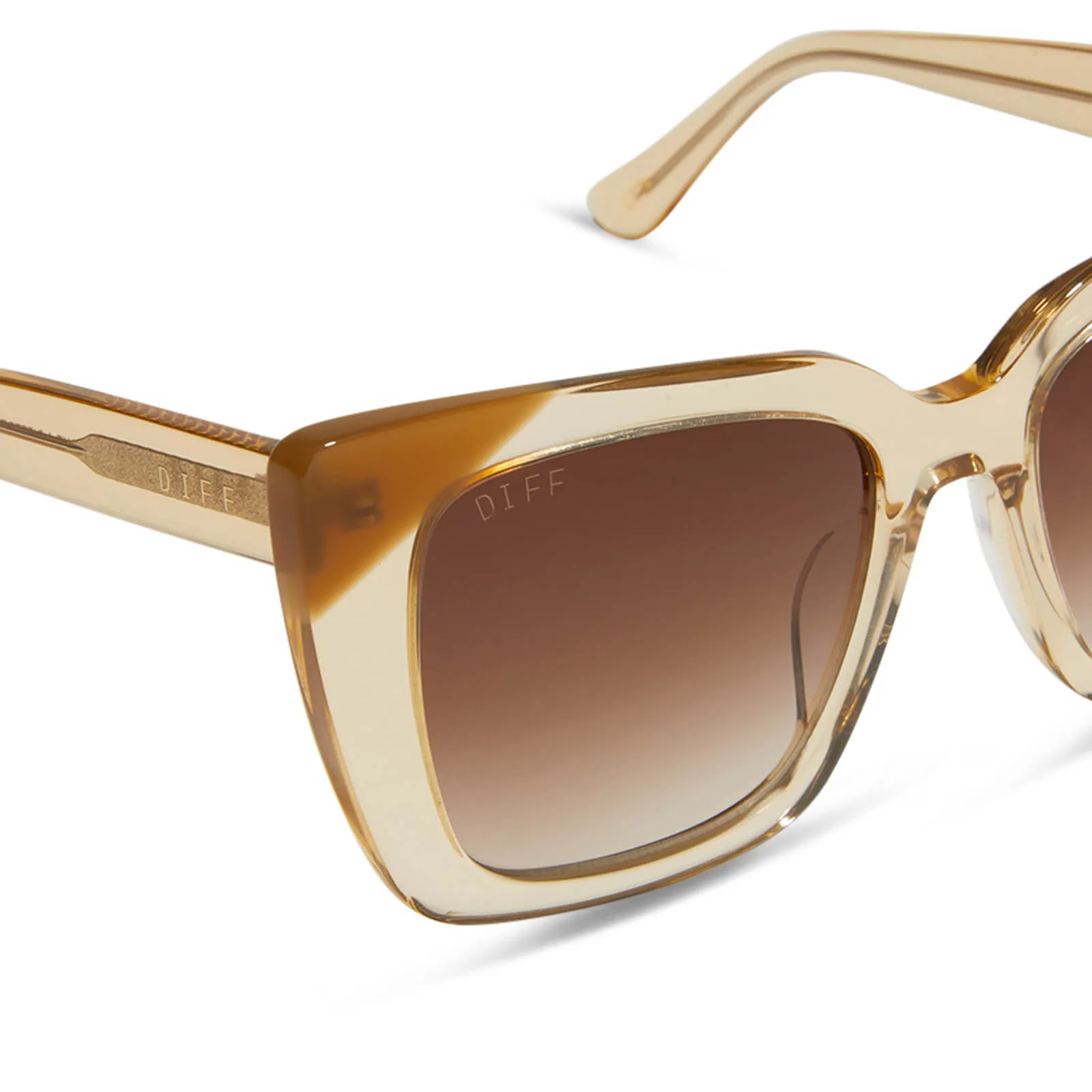 LIZZY - HONEY CRYSTAL + BROWN GRADIENT SUNGLASSES sold by Diff Eyewear product image thumbnail 4