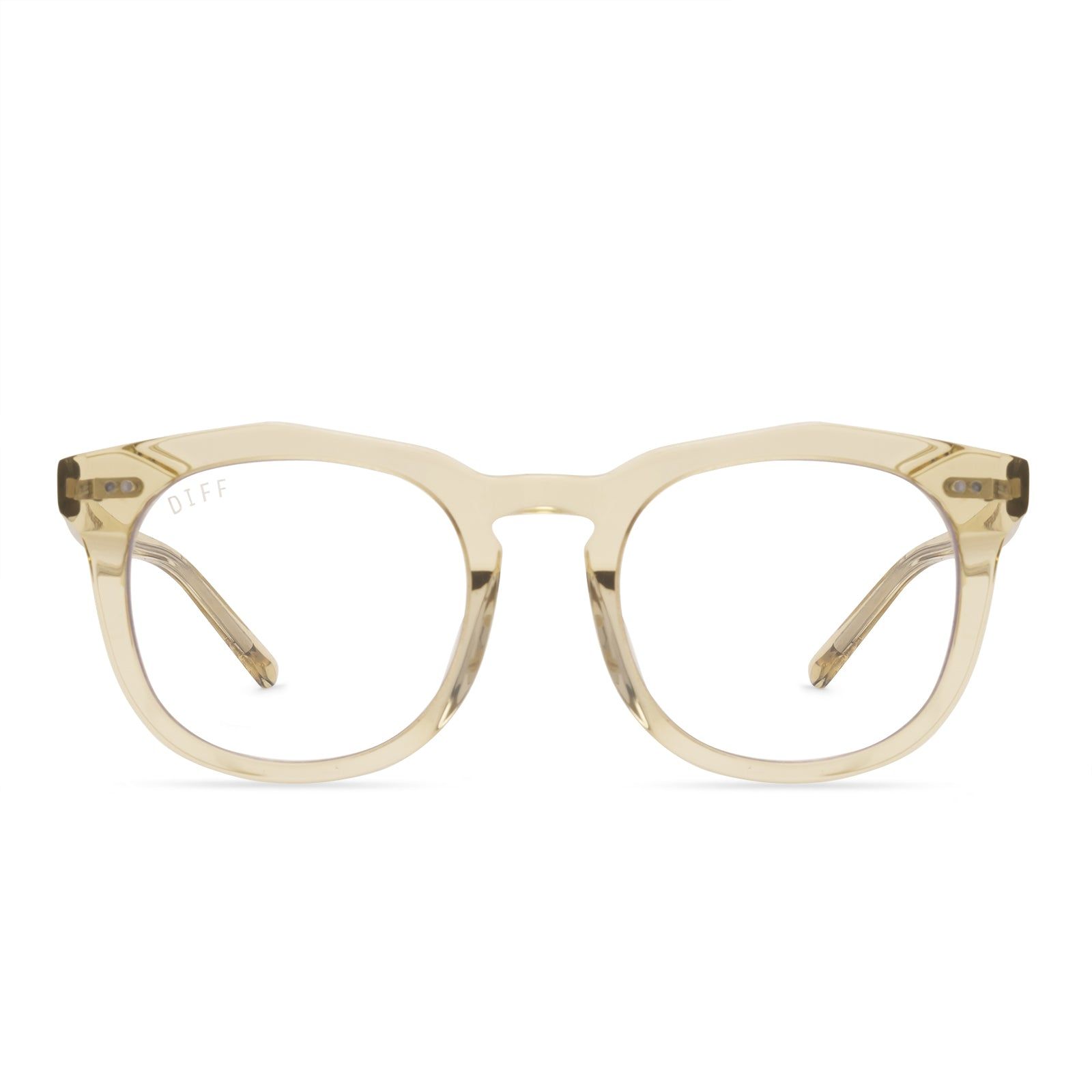 WESTON - LIGHT GOLD CRYSTAL + BLUE LIGHT GLASSES sold by Diff Eyewear