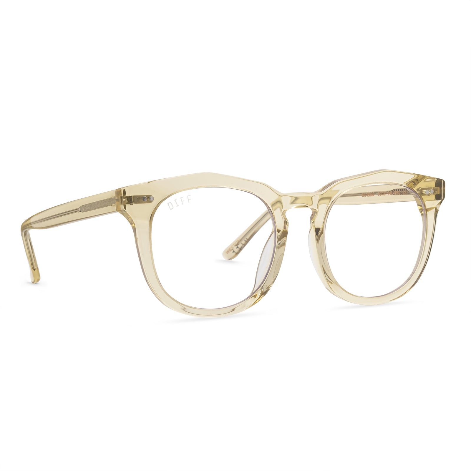 WESTON - LIGHT GOLD CRYSTAL + BLUE LIGHT GLASSES sold by Diff Eyewear product image thumbnail 2