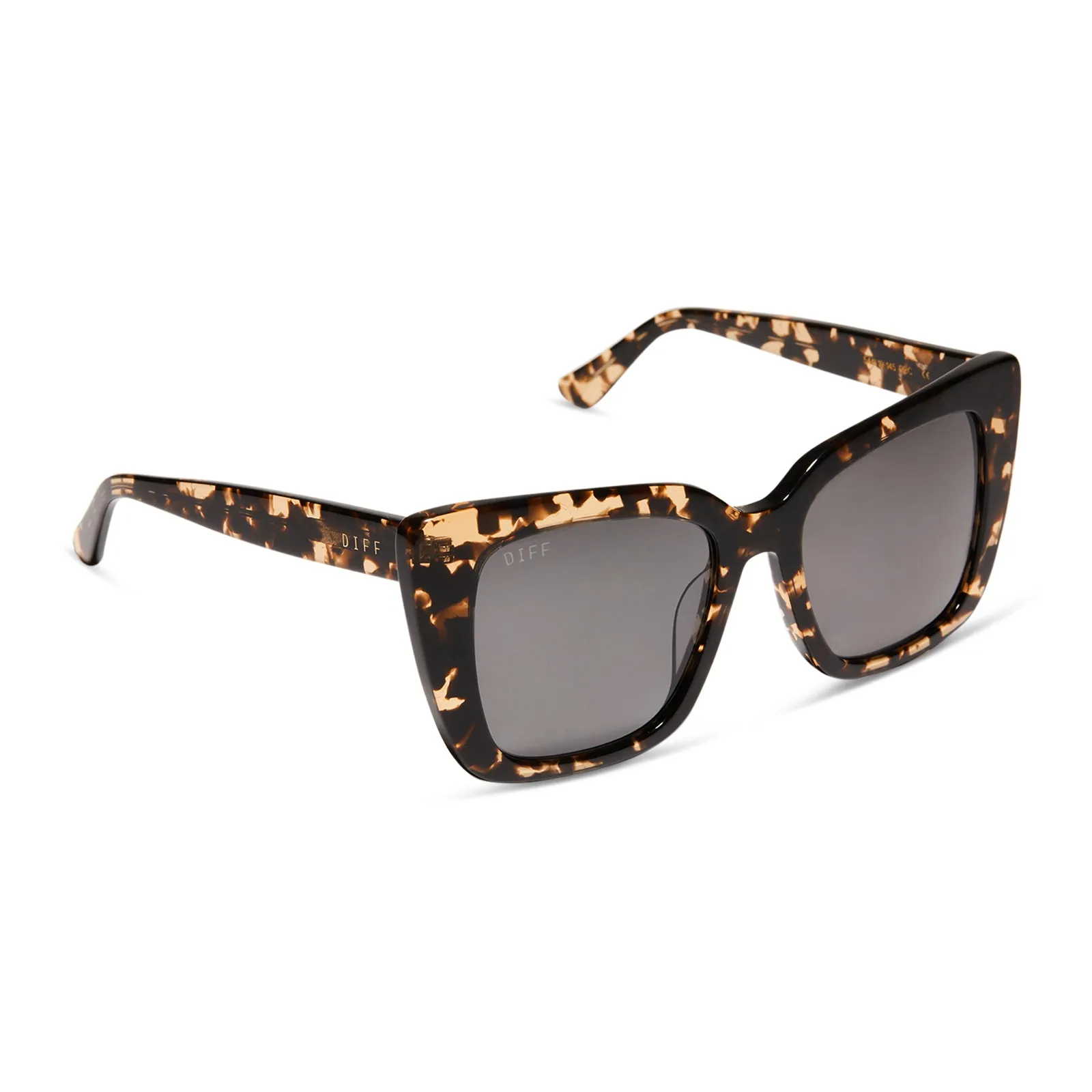 LIZZY - ESPRESSO TORTOISE + GREY + POLARIZED SUNGLASSES sold by Diff Eyewear product image thumbnail 2