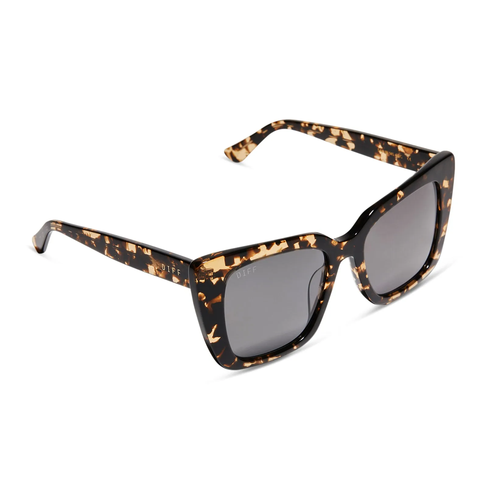 LIZZY - ESPRESSO TORTOISE + GREY + POLARIZED SUNGLASSES sold by Diff Eyewear product image thumbnail 4