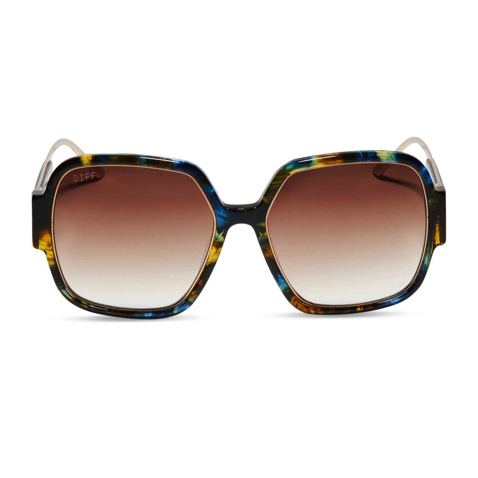 TINA - GLACIAL TORTOISE + BROWN GRADIENT SUNGLASSES sold by Diff Eyewear product image thumbnail 2