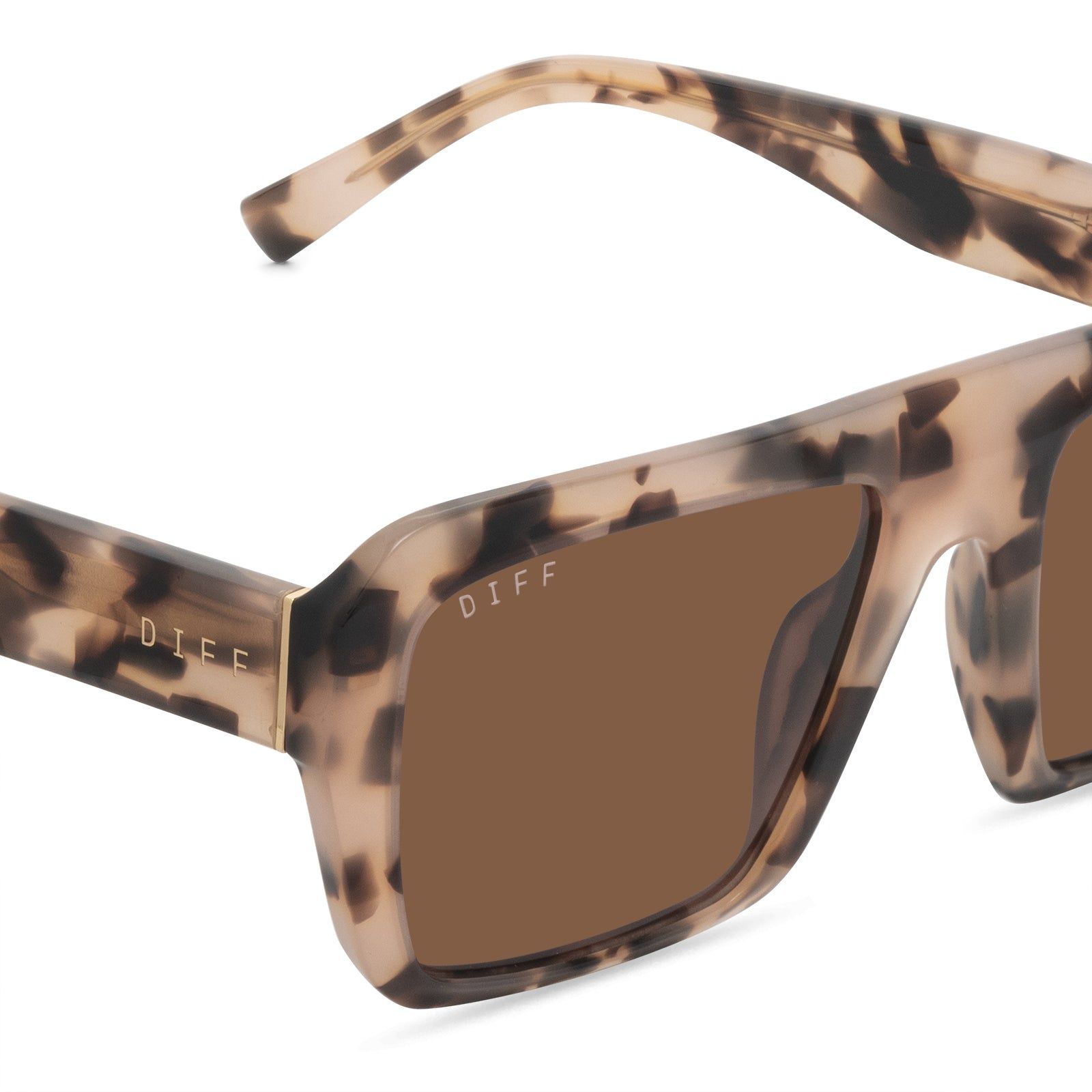 WYATT - HIMALAYAN TORTOISE + BROWN SUNGLASSES sold by Diff Eyewear product image thumbnail 3