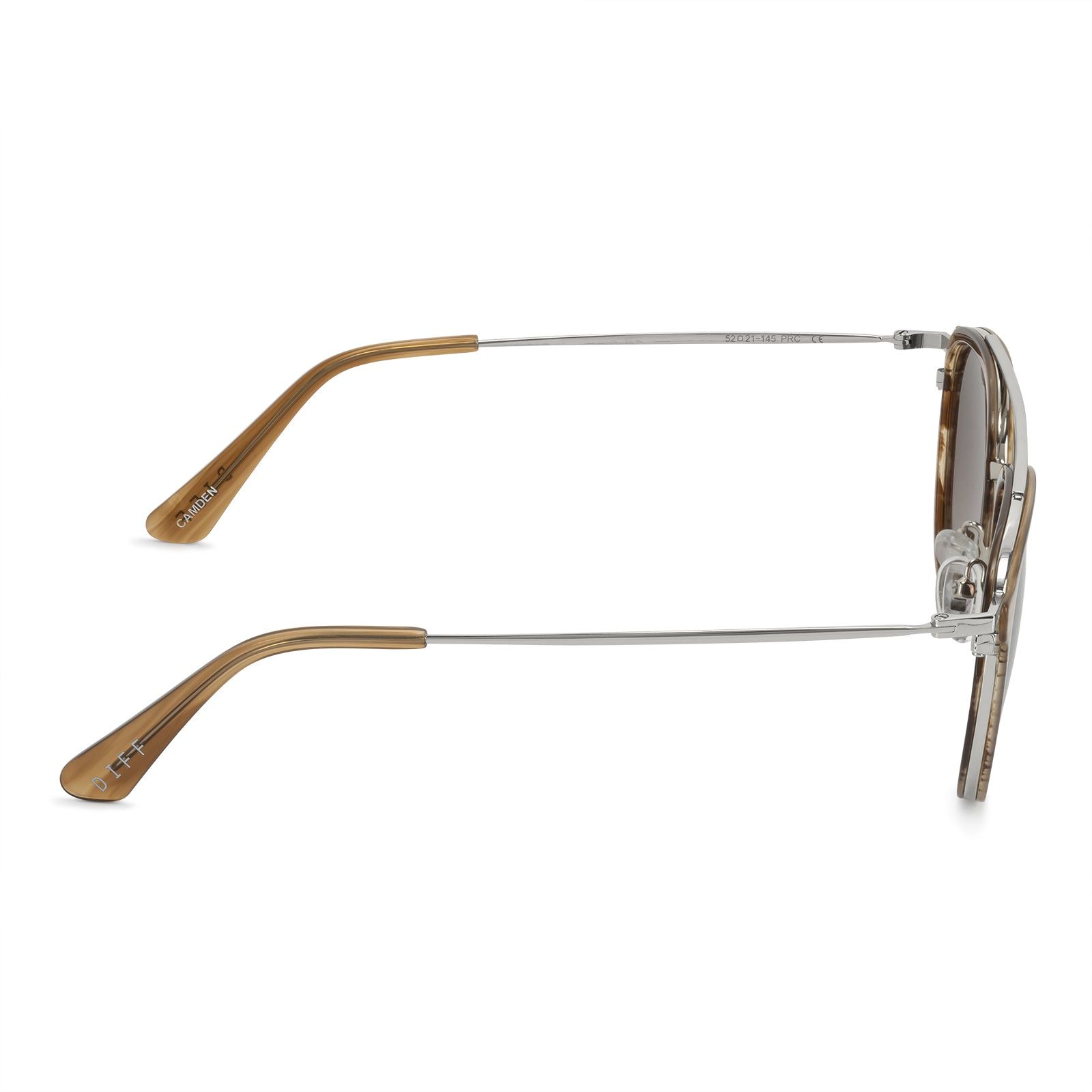 CAMDEN - SILVER + BROWN GRADIENT + POLARIZED SUNGLASSES sold by Diff Eyewear product image thumbnail 4