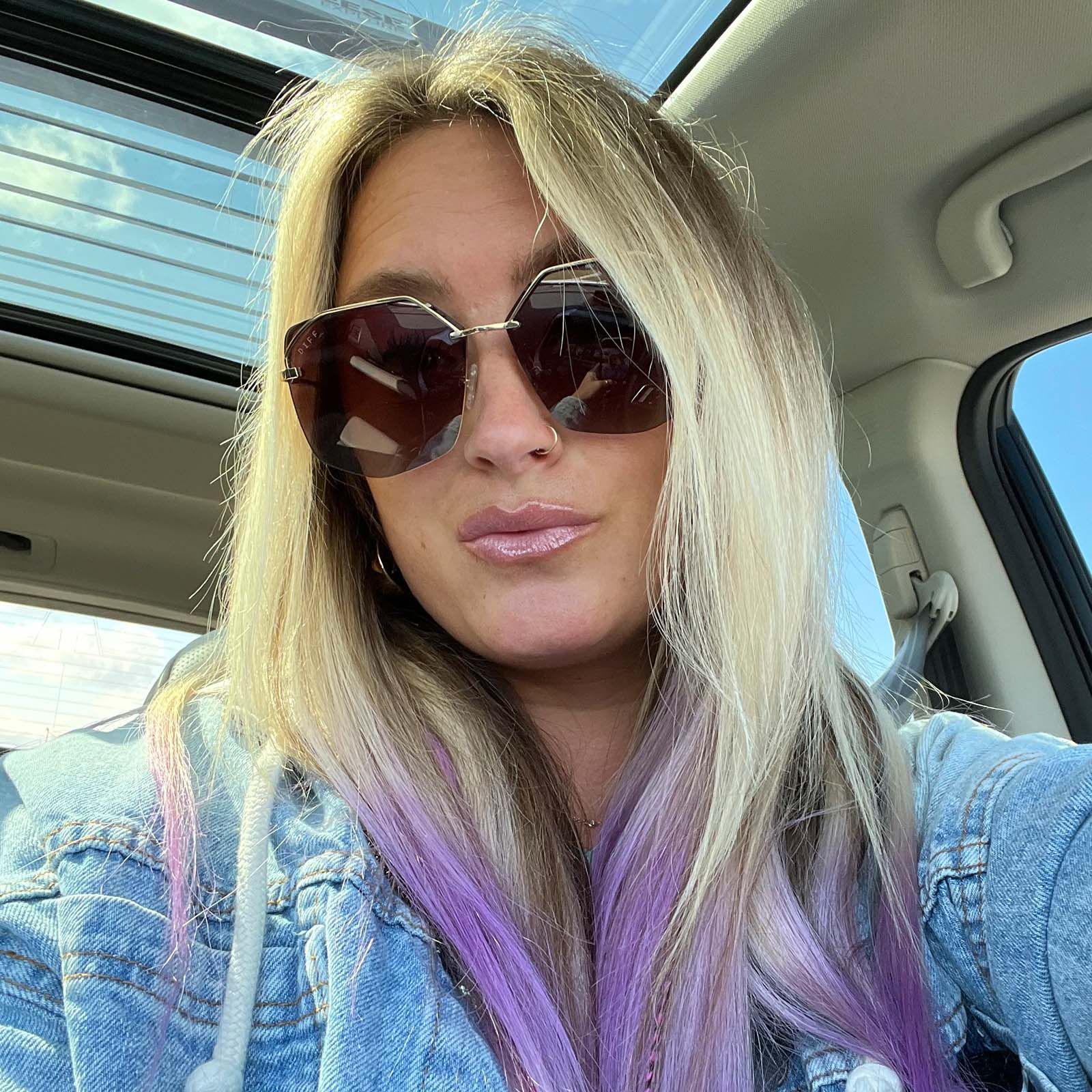 BREE - GOLD + DUSK GRADIENT + POLARIZED SUNGLASSES sold by Diff Eyewear product image thumbnail 5