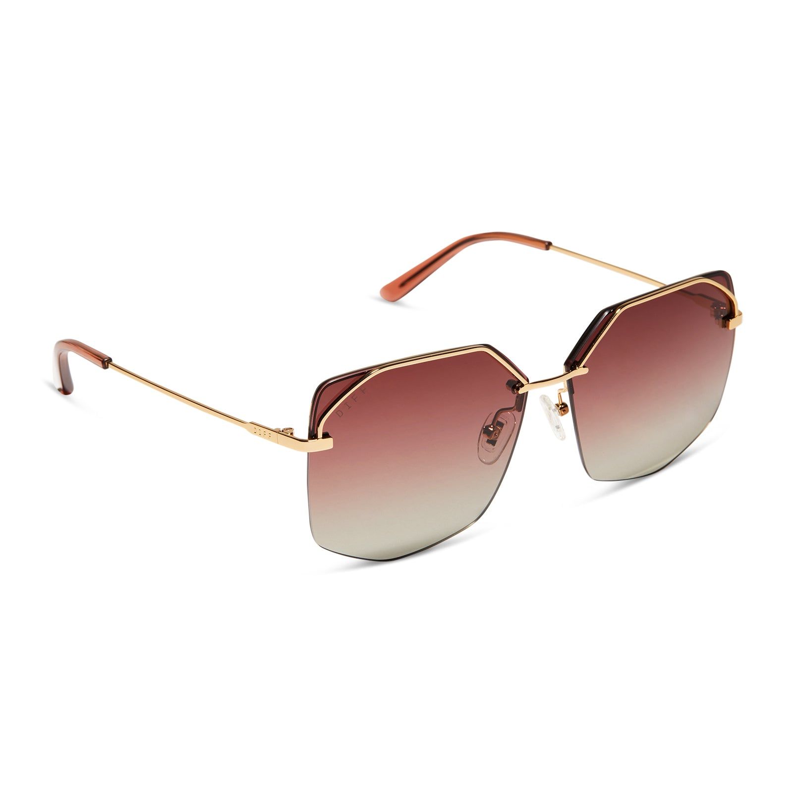 BREE - GOLD + DUSK GRADIENT + POLARIZED SUNGLASSES sold by Diff Eyewear product image thumbnail 2