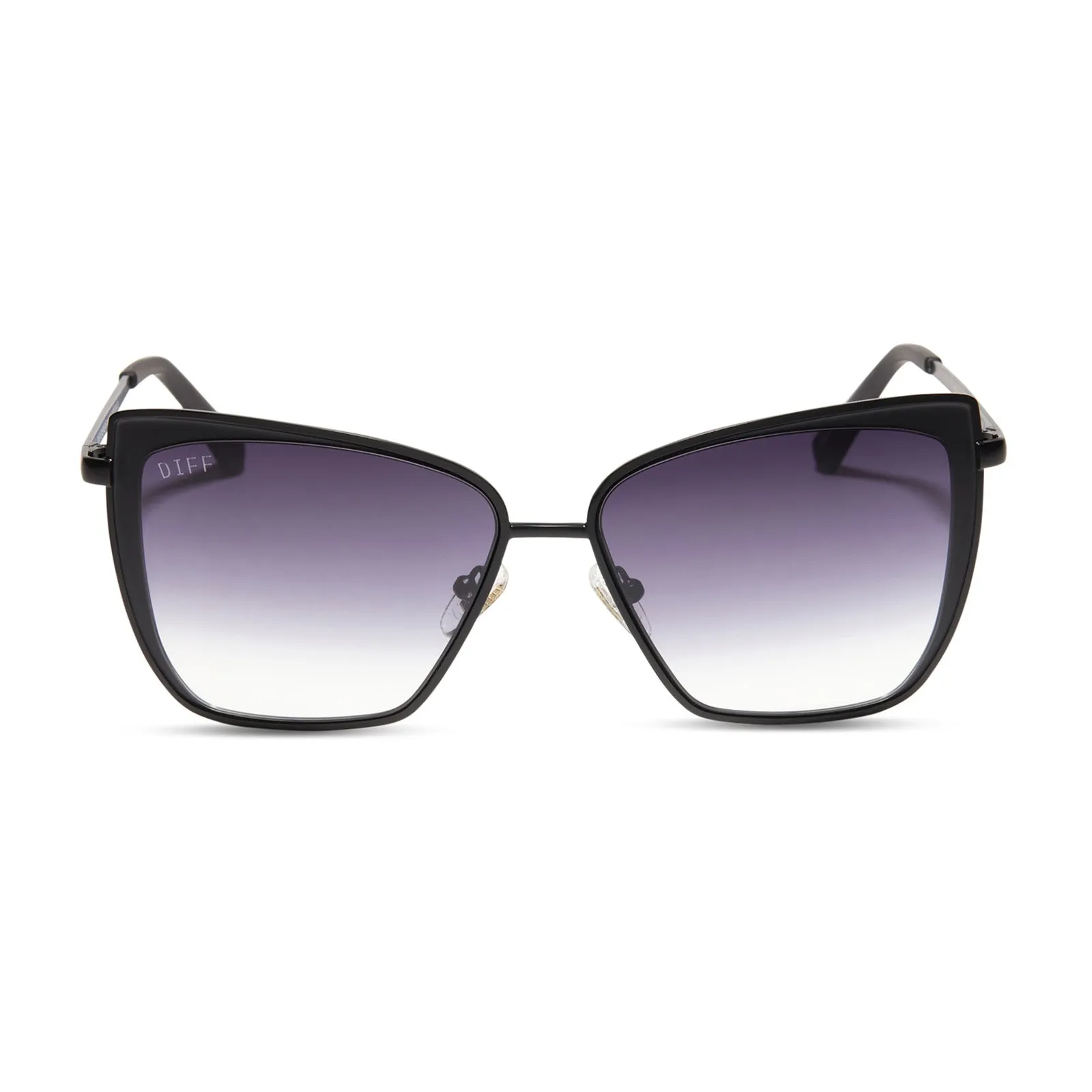 GRACE - MATTE BLACK + GREY GRADIENT SHARP SUNGLASSES sold by Diff Eyewear