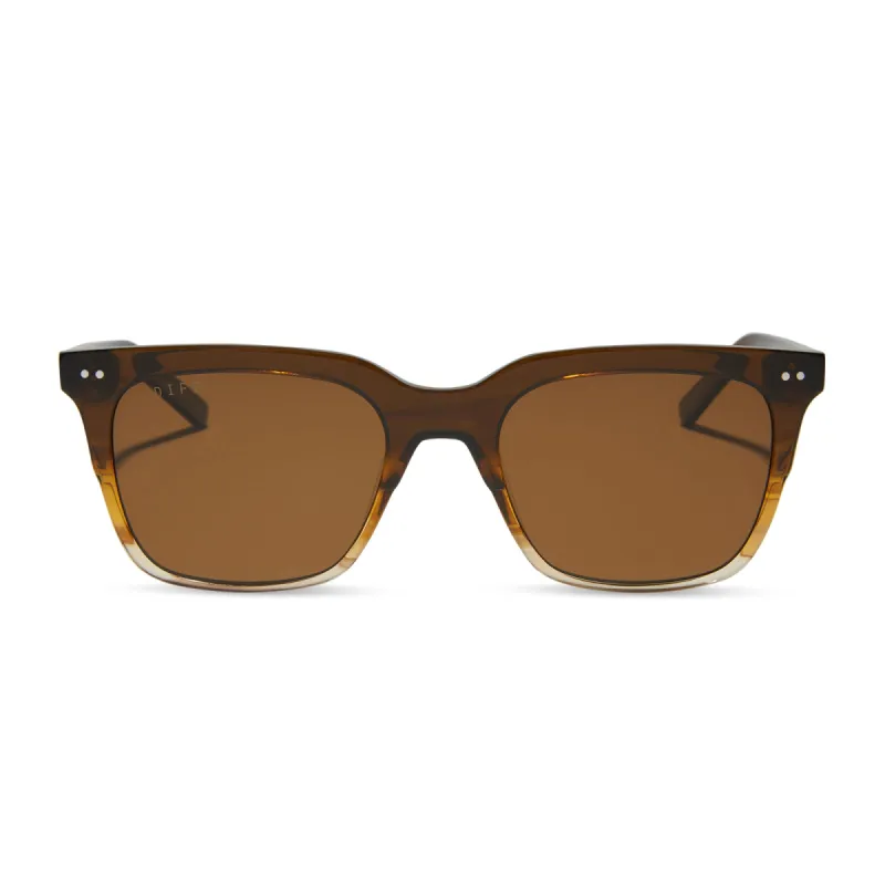 BILLIE XL - WHISKEY FADE + BROWN + POLARIZED SUNGLASSES sold by Diff Eyewear