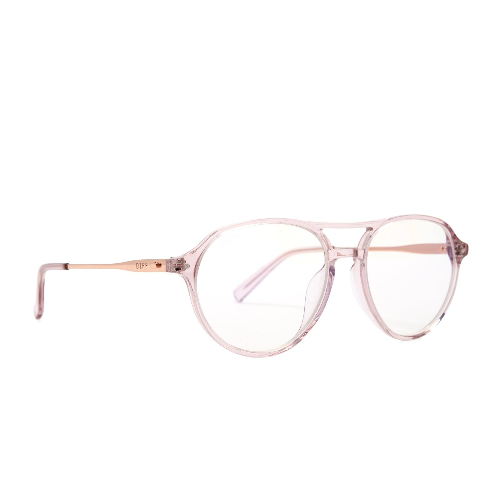 MILLER - LIGHT PINK CRYSTAL + BLUE LIGHT TECHNOLOGY GLASSES sold by Diff Eyewear product image thumbnail 2