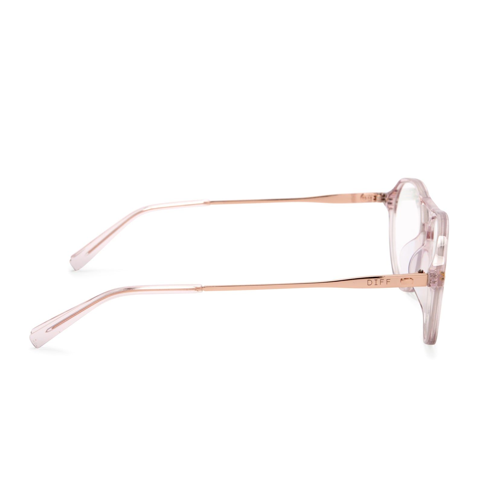 MILLER - LIGHT PINK CRYSTAL + BLUE LIGHT TECHNOLOGY GLASSES sold by Diff Eyewear product image thumbnail 3