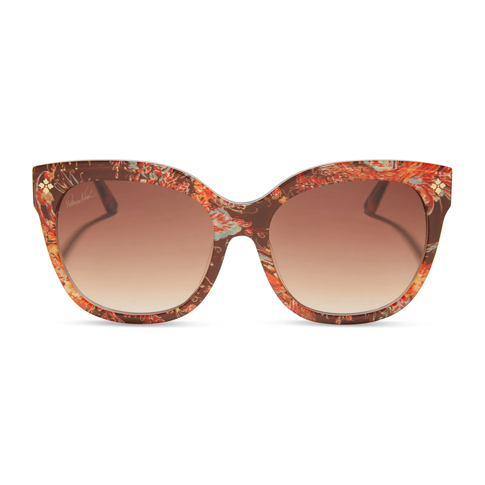 PATRICIA NASH - AUDREY + ITALIAN PHEASANT + BROWN GRADIENT SUNGLASSES sold by Diff Eyewear