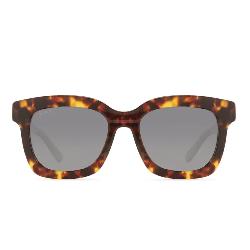 CARSON XS - AMBER TORTOISE  + STEEL GRADIENT + POLARIZED SUNGLASSES sold by Diff Eyewear