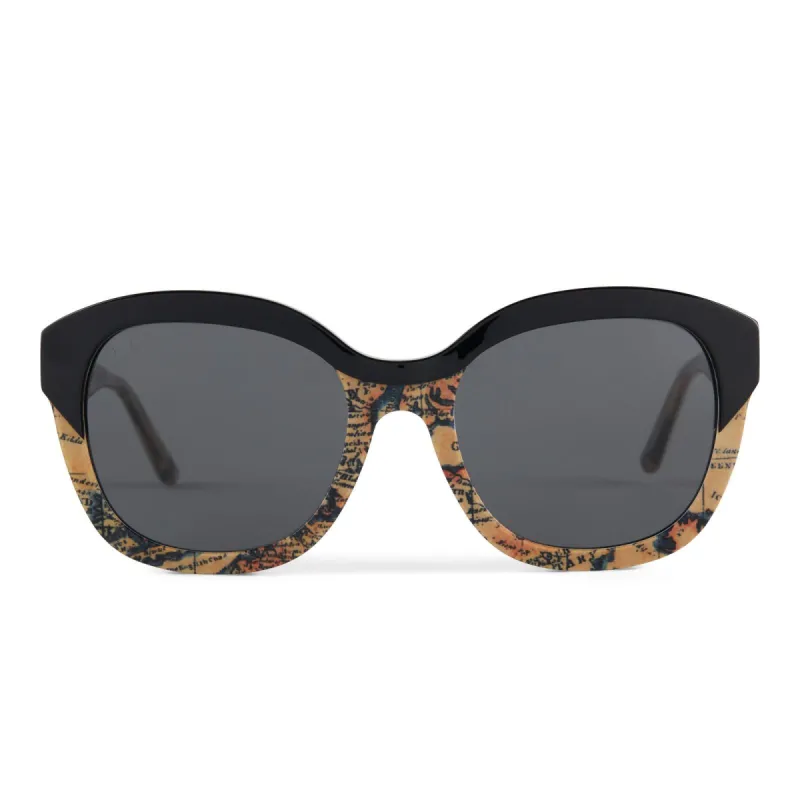 PATRICIA NASH - HUTTON + BLACK MAP + GREY SUNGLASSES sold by Diff Eyewear