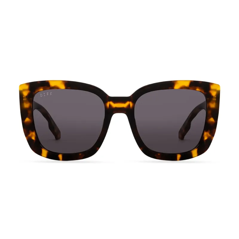 DANA - AMBER TORTOISE + GREY POLARIZED SUNGLASSES sold by Diff Eyewear