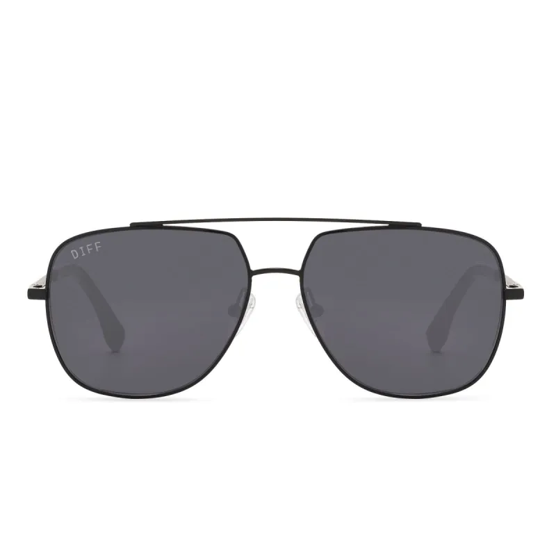 JORDYN - BLACK + GREY + POLARIZED SUNGLASSES sold by Diff Eyewear