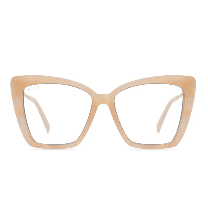 BECKY IV - CITRINE PEARL + BLUE LIGHT TECHNOLOGY GLASSES sold by Diff Eyewear