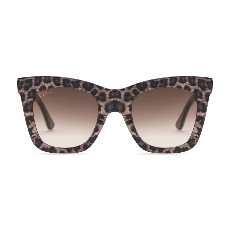 LIL KAIA - LEOPARD TORTOISE + BROWN GRADIENT SUNGLASSES sold by Diff Eyewear