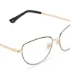 KERI - BLACK/GOLD + BLUE LIGHT TECHNOLOGY GLASSES sold by Diff Eyewear