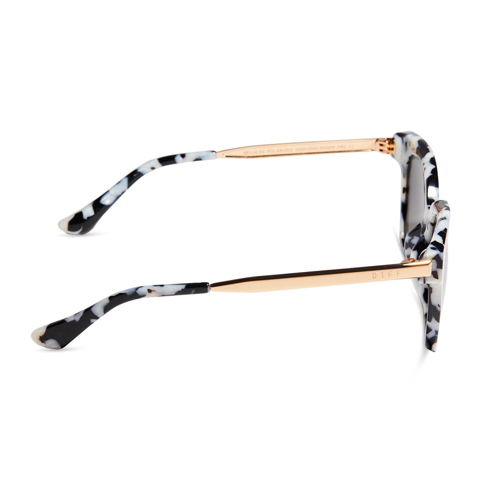 BELLA XS - RICH HIDE + GREY MIRROR POLARIZED SUNGLASSES sold by Diff Eyewear product image thumbnail 3