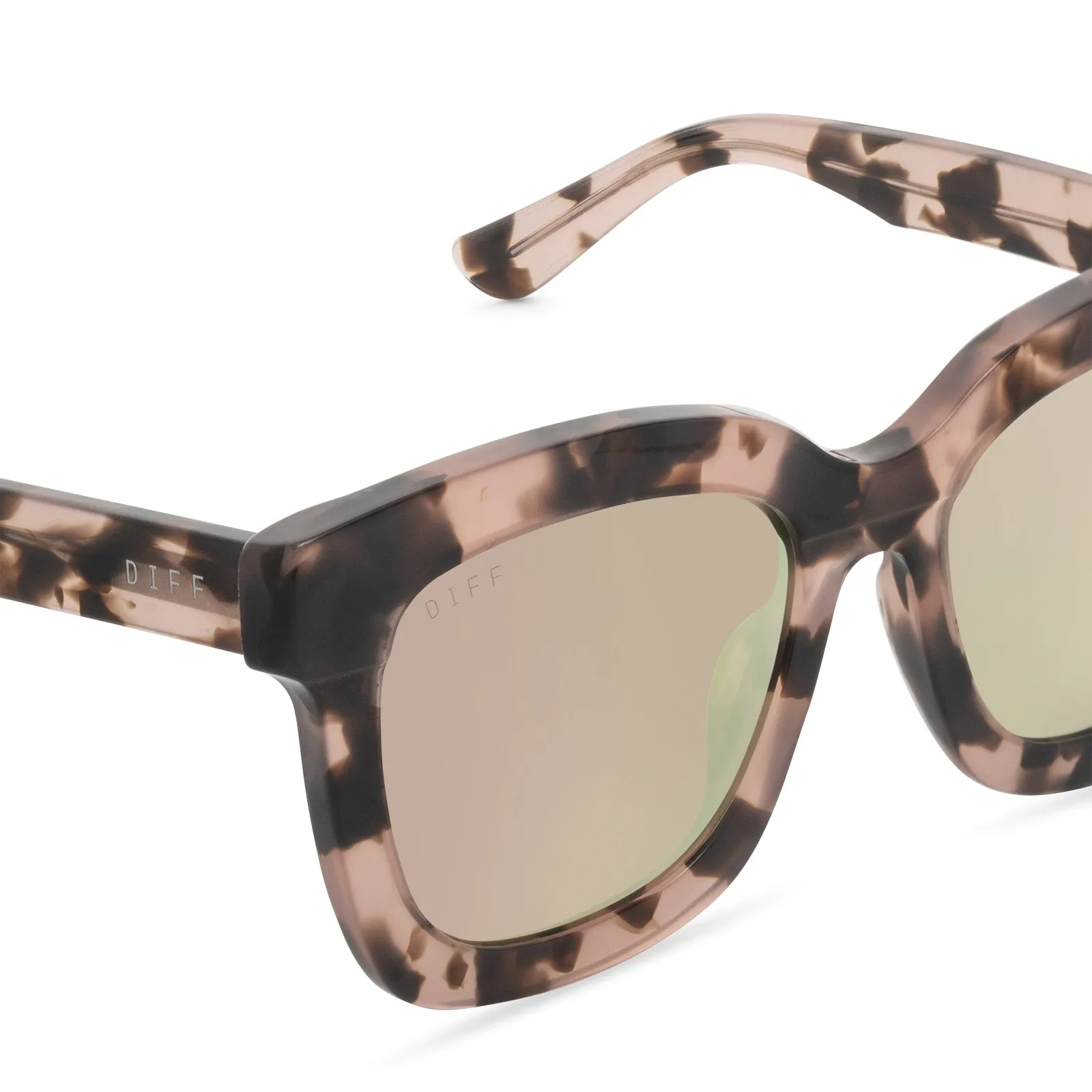 CARSON - HIMALAYAN TORTOISE + CHERRY BLOSSOM MIRROR SUNGLASSES sold by Diff Eyewear product image thumbnail 3
