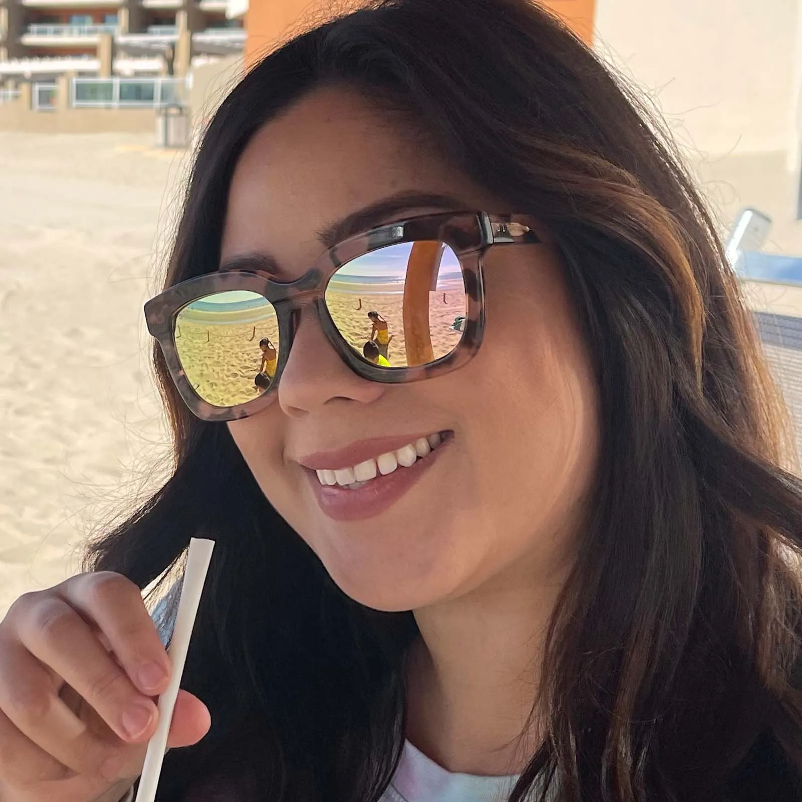 CARSON - HIMALAYAN TORTOISE + CHERRY BLOSSOM MIRROR SUNGLASSES sold by Diff Eyewear product image thumbnail 5