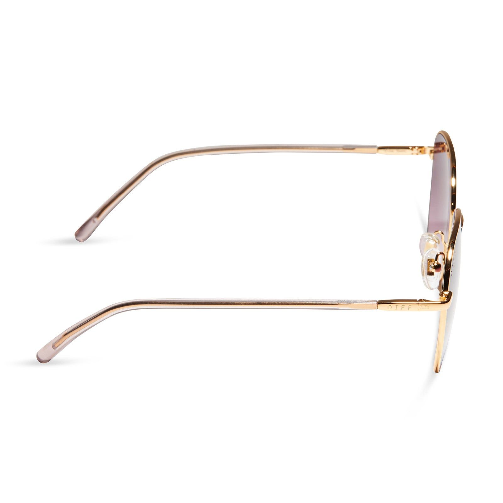 KRISTA HORTON - THE BOSS + GOLD + WINE GRADIENT POLARIZED SUNGLASSES sold by Diff Eyewear product image thumbnail 3