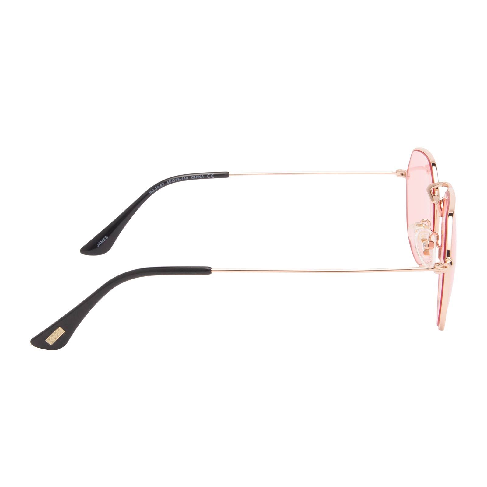 JAMES - ROSE GOLD + PINK TRANSPARENT SUNGLASSES sold by Diff Eyewear product image thumbnail 3