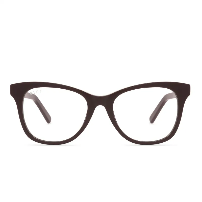 CARINA - CLARET + PRESCRIPTION GLASSES sold by Diff Eyewear