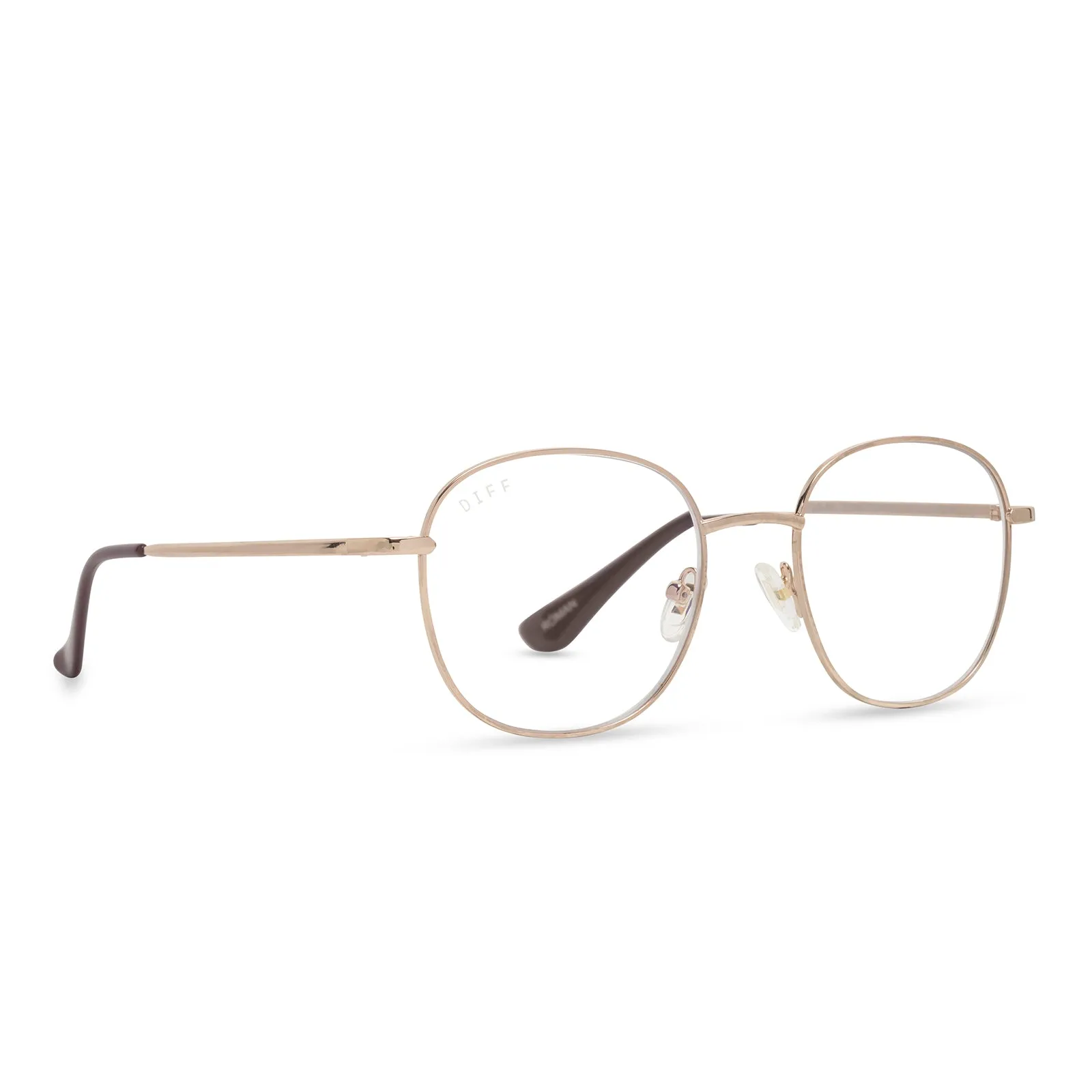 ROMAN - ROSE GOLD/BURGUNDY + BLUE LIGHT READERS sold by Diff Eyewear product image thumbnail 5