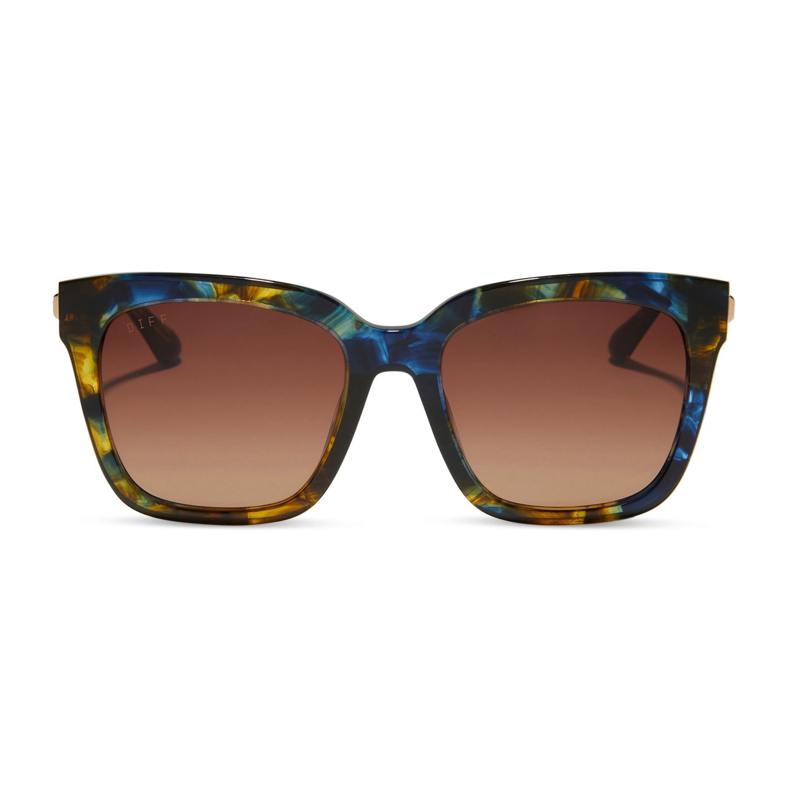 BELLA - GLACIAL TORTOISE + BROWN GRADIENT SUNGLASSES sold by Diff Eyewear