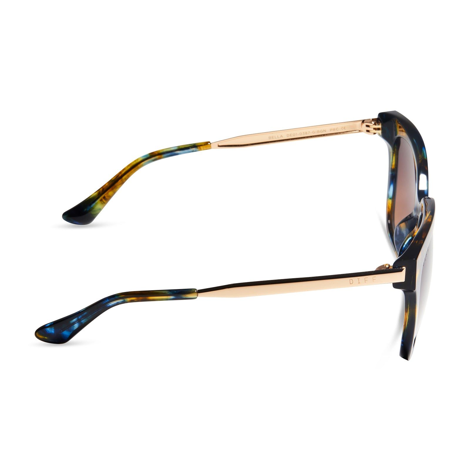 BELLA - GLACIAL TORTOISE + BROWN GRADIENT SUNGLASSES sold by Diff Eyewear product image thumbnail 3