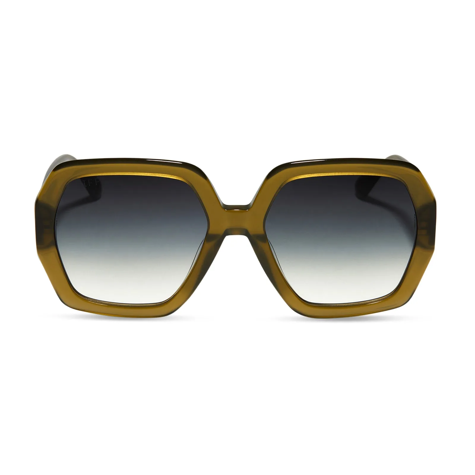 NOLA - RICH OLIVE + GREY GRADIENT SUNGLASSES sold by Diff Eyewear