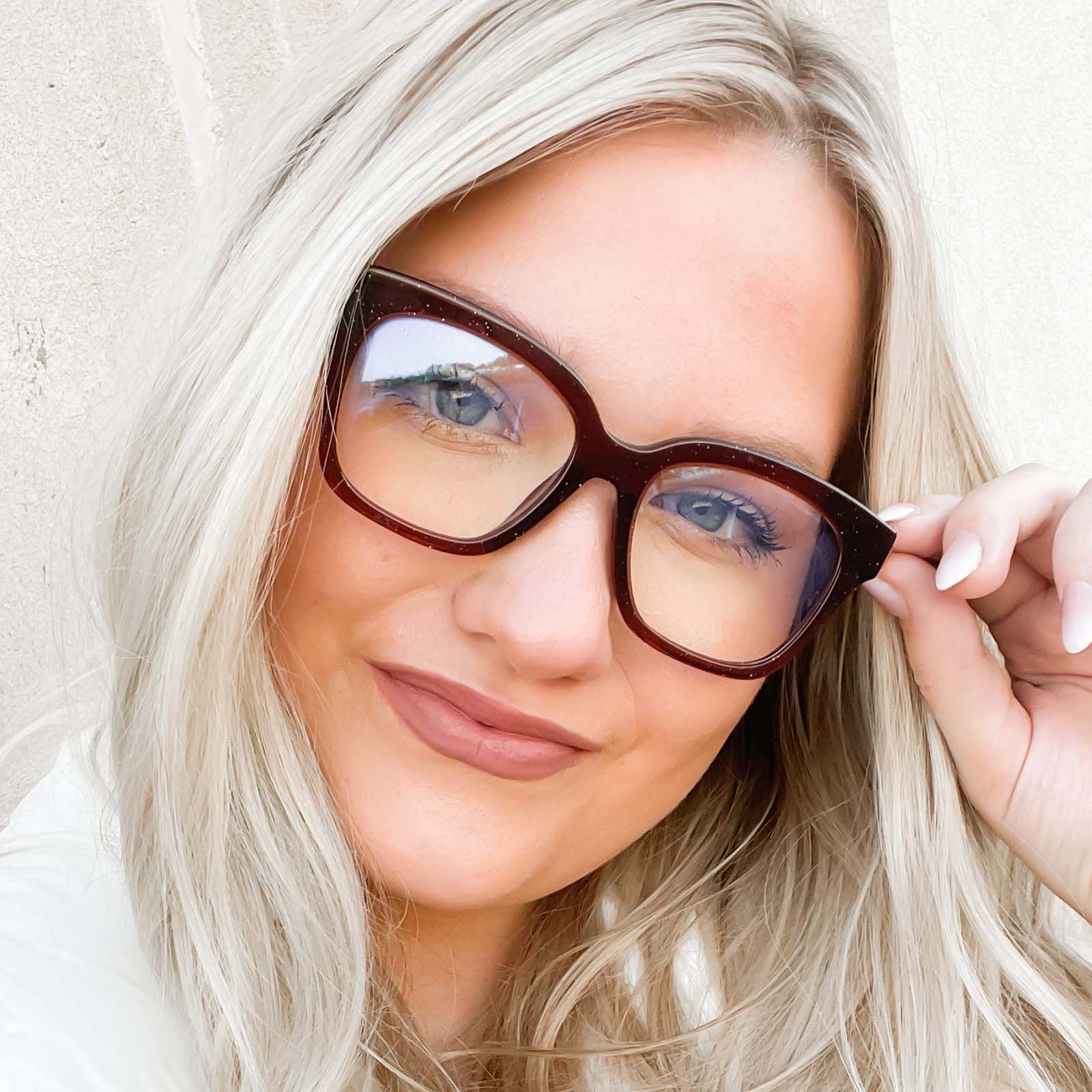 BELLA XS - FESTIVE CHESTNUT + BLUE LIGHT GLASSES sold by Diff Eyewear product image thumbnail 5