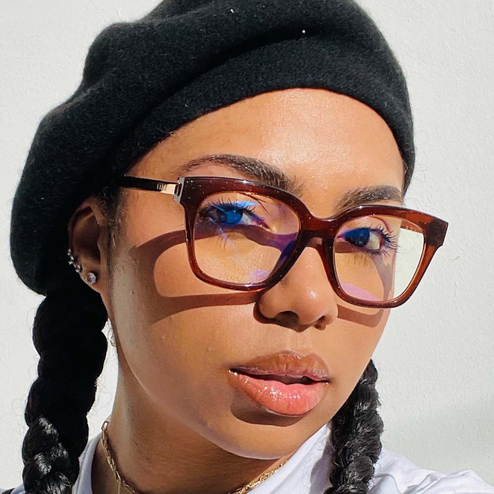 BELLA XS - FESTIVE CHESTNUT + BLUE LIGHT GLASSES sold by Diff Eyewear product image thumbnail 3