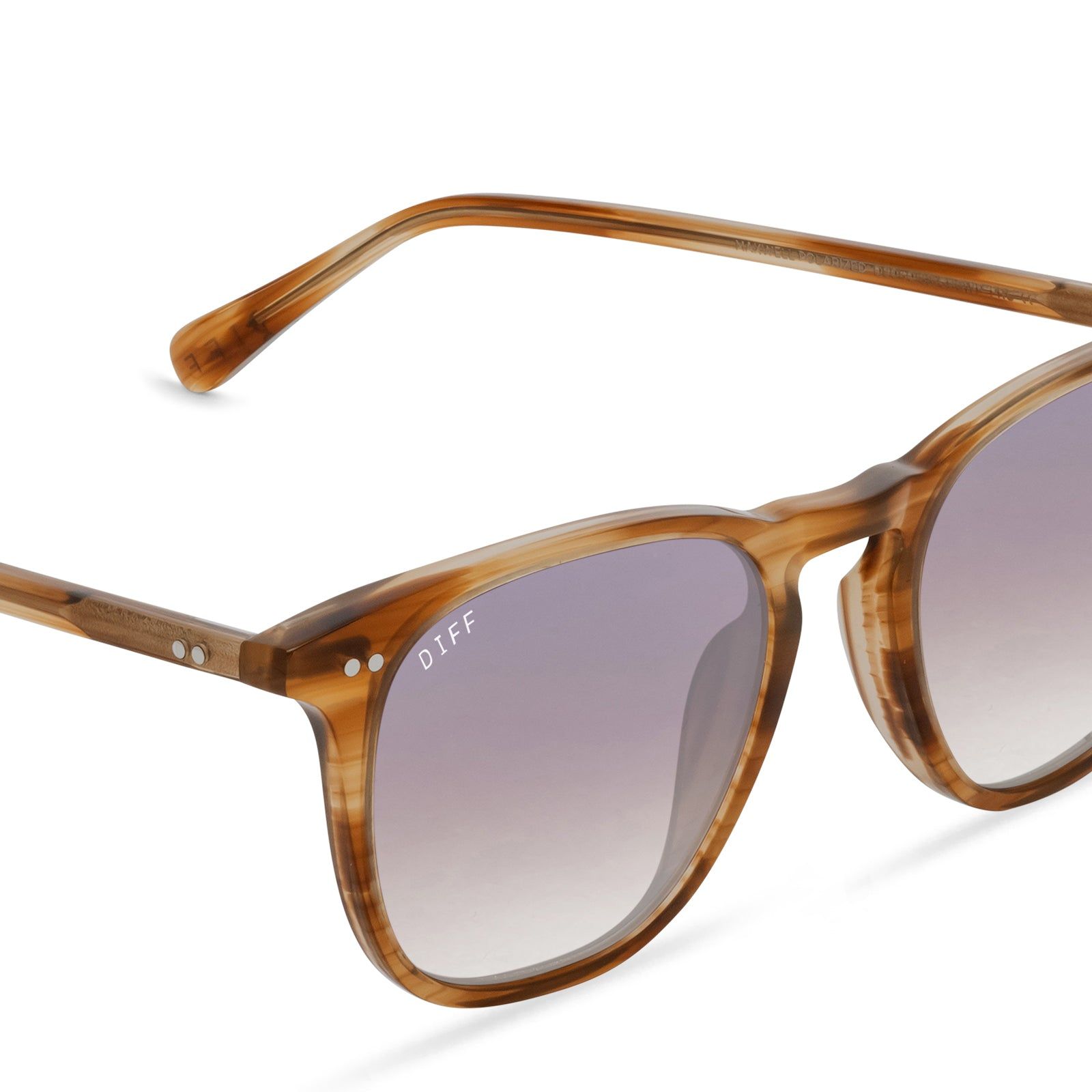 MAXWELL - GOLDEN HARVEST + BROWN GRADIENT MIRROR SUNGLASSES sold by Diff Eyewear product image thumbnail 4