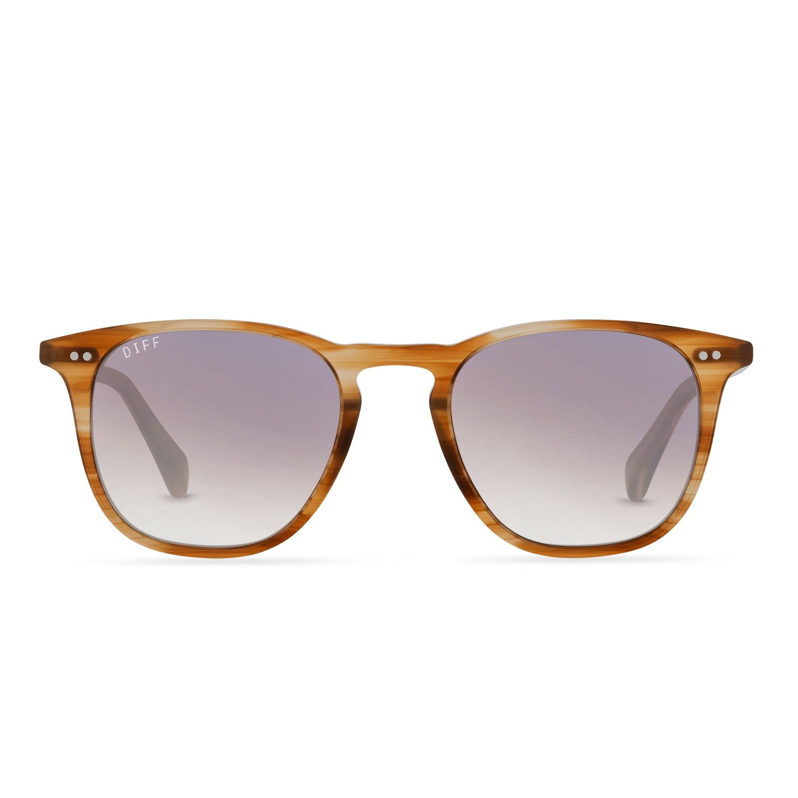MAXWELL - GOLDEN HARVEST + BROWN GRADIENT MIRROR SUNGLASSES sold by Diff Eyewear