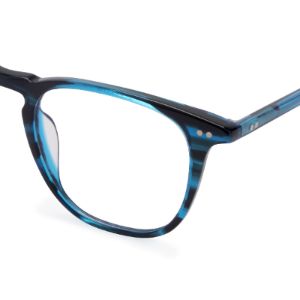 MAXWELL - PURE BLUE TORTOISE + CLEAR GLASSES sold by Diff Eyewear